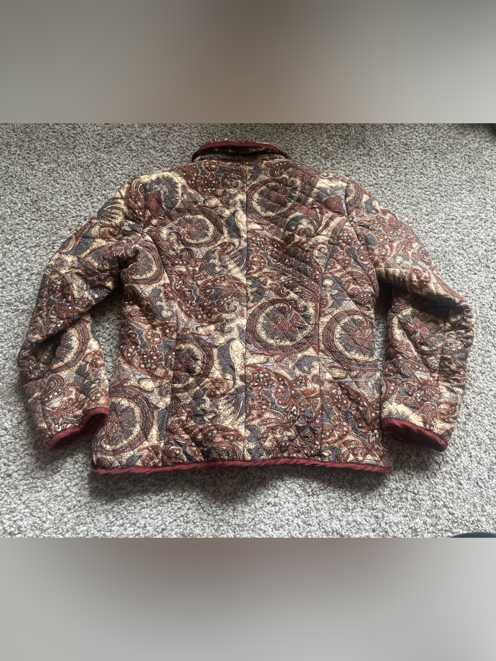 Silkland‎ Vintage Quilted Paisley Jacket Petite Small - Picture 4 of 4